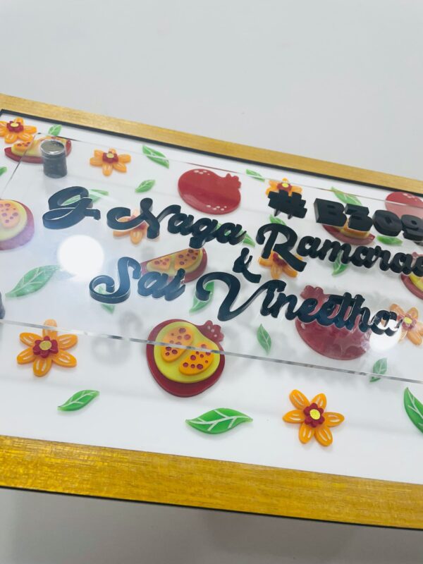 IMG_5296-pichi Name board pomegranate theme - Bubbly Decors
