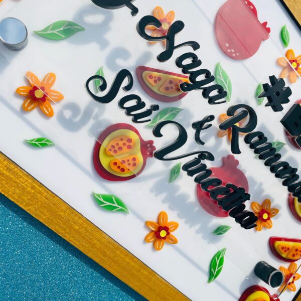 IMG_5373-pichi Name board pomegranate theme - Bubbly Decors