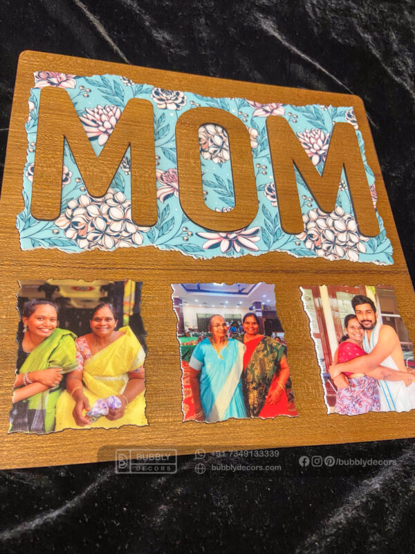 IMG_5500 Mom wood photo frame - Bubbly Decors
