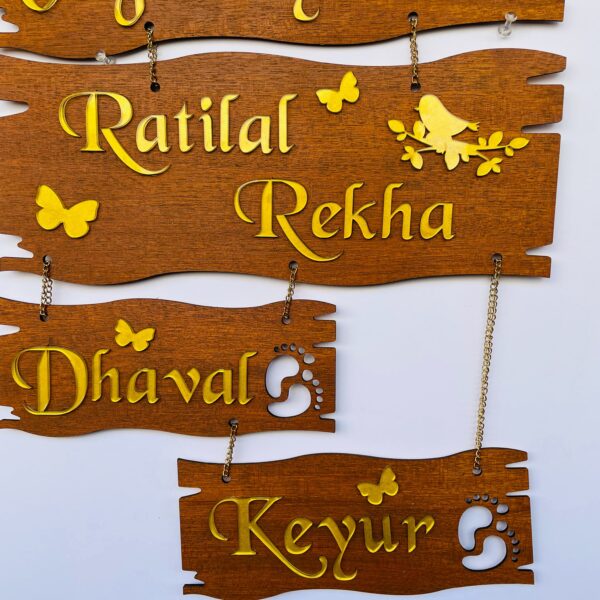 IMG_5512-pichi lord venkateswara themed name board - Bubbly Decors