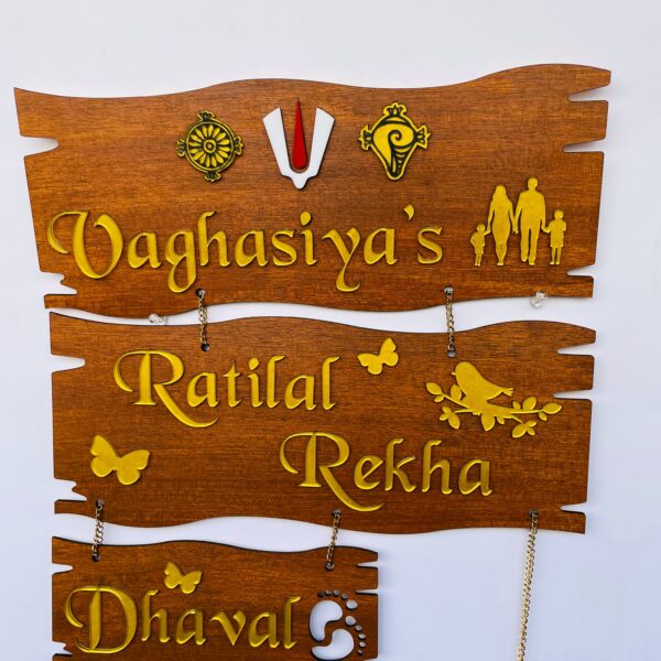 IMG_5513-pichi lord venkateswara themed name board - Bubbly Decors