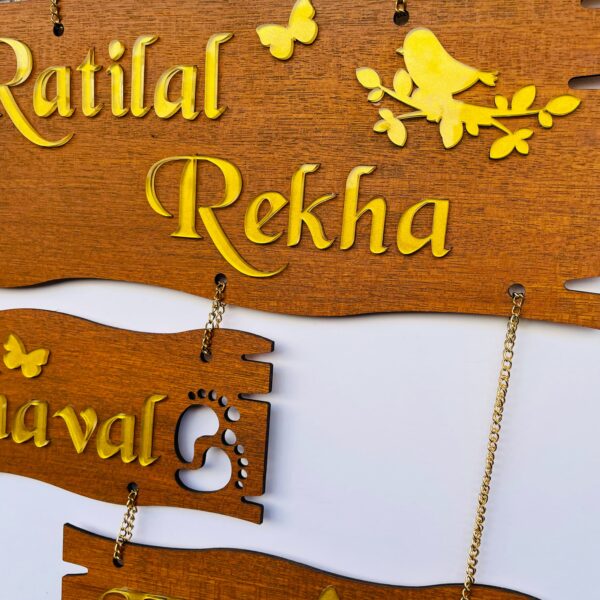IMG_5515-pichi lord venkateswara themed name board - Bubbly Decors