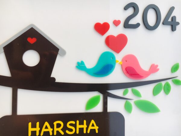 IMG_6985-pichi Name board Birds themed - Bubbly Decors