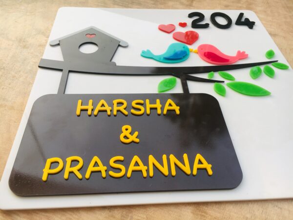 IMG_6987-pichi Name board Birds themed - Bubbly Decors