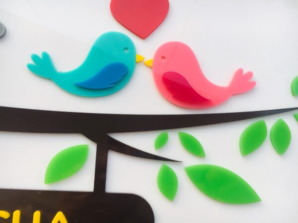 IMG_6989-pichi Name board Birds themed - Bubbly Decors