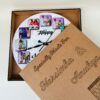 IMG_7392-pichi Wall clock with photos and message - Bubbly Decors