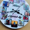 IMG_7396-pichi Wall clock with photos and message - Bubbly Decors