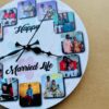 IMG_7398-pichi Wall clock with photos and message - Bubbly Decors
