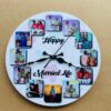 IMG_7400-pichi Wall clock with photos and message - Bubbly Decors