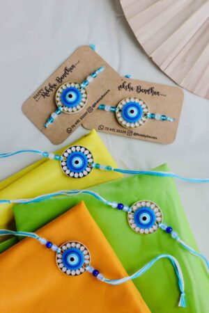 Evil Eye Rakhi - Personalised Rakhi for Brother by Bubbly Decors