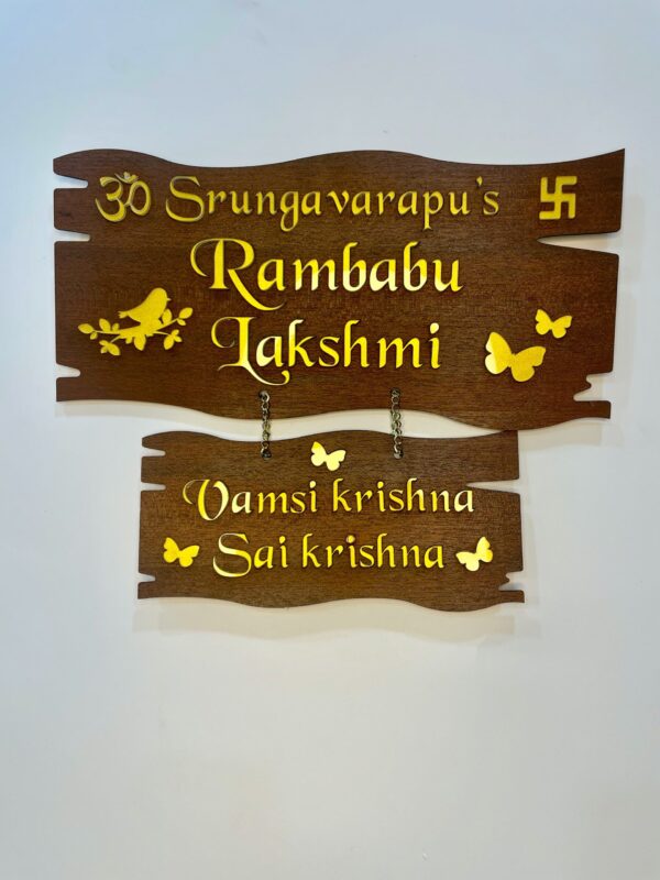 IMG_7604-pichi Wooden name board 2 step - Bubbly Decors