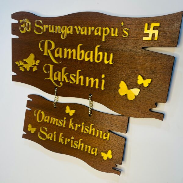 IMG_7606-pichi Wooden name board 2 step - Bubbly Decors