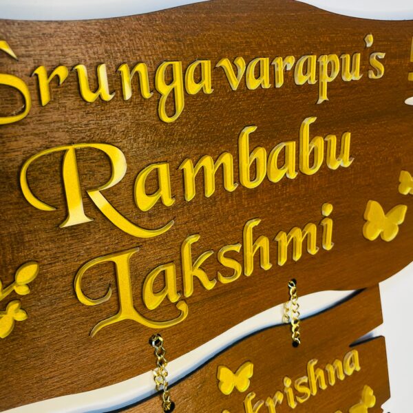 IMG_7609-pichi Wooden name board 2 step - Bubbly Decors