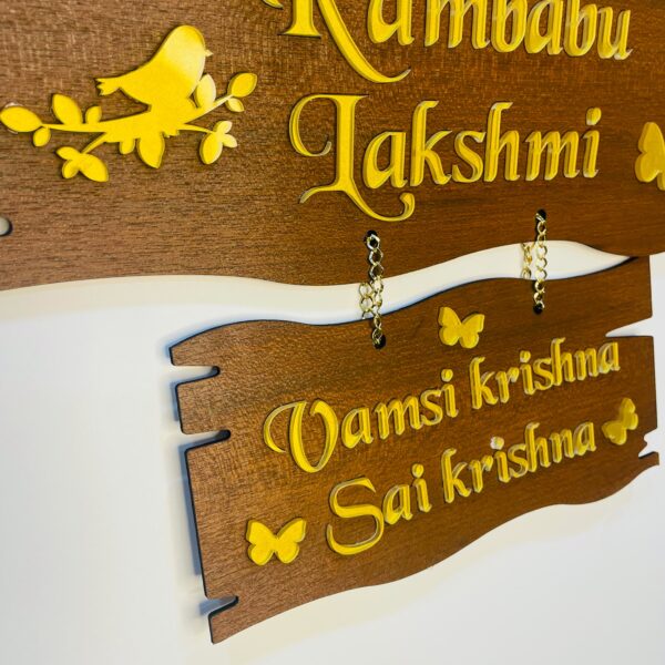 IMG_7610-pichi Wooden name board 2 step - Bubbly Decors
