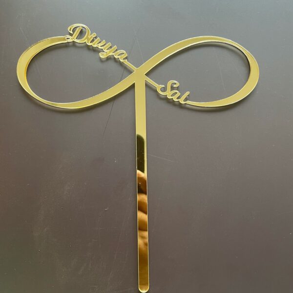 IMG_9708-pichi cake topper infinity symbol with names - Bubbly Decors