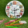 image_4e3b3196-1356-42b4-97e2-811c992d7e17 Wall clock with photos and message - Bubbly Decors