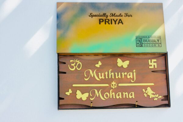 image_f83e06b3-3fae-412b-abc1-92f21da147f2 Wooden name board 2 step - Bubbly Decors