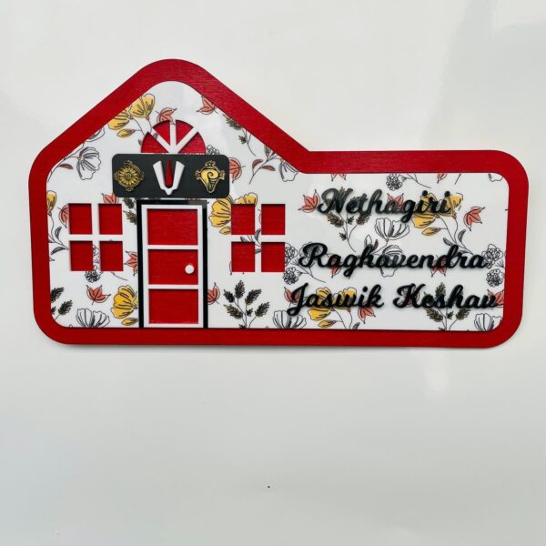 nameboard-pichi Name Board Wood and pattern print - Bubbly Decors