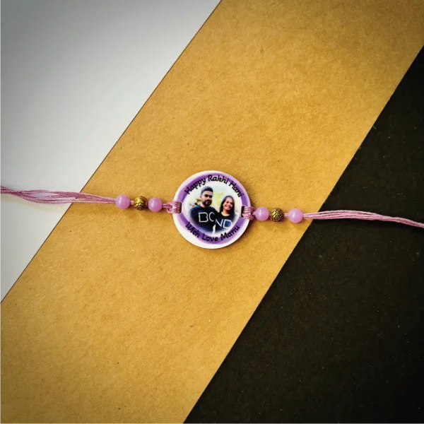 102-1-no-gift-color-photo-names-rakhilavendr-1.webp Color Photo Names Rakhi Lavendr - Personalised Rakhi for Brother by Bubbly Decors