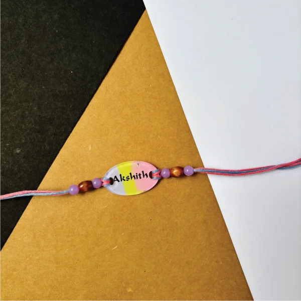 106-1-no-gift-Cassata-Ice-Cream-name-paintedrakhi-1.webp Cassata Ice Cream Name Painted Rakhi - Personalised Rakhi for Brother by Bubbly Decors