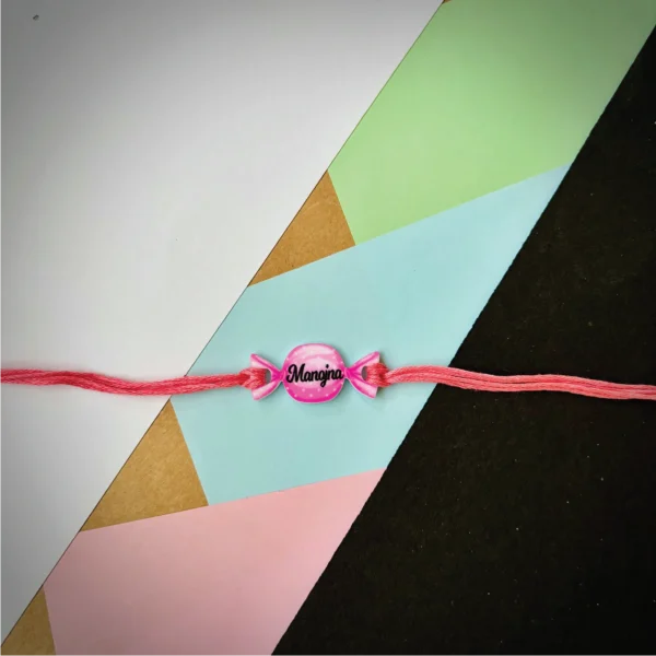 109-1-no-gift-candy-rakhi-smallpink-1.webp Candy Rakhi Small Pink - Personalised Rakhi for Brother by Bubbly Decors