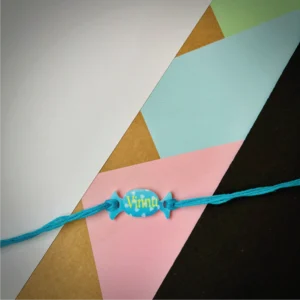 110-1-no-gift-candy-rakhi-smallblue-1.webp Candy Rakhi Small Blue - Personalised Rakhi for Brother by Bubbly Decors