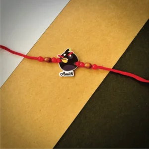 121-1-no-gift-bomb-bird-namerakhi-1.webp Bomb Bird Name Rakhi - Personalised Rakhi for Brother by Bubbly Decors