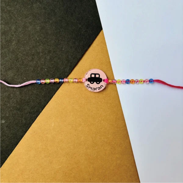 132-1-no-gift-baby-carrakhi-1.webp Baby Car Rakhi - Personalised Rakhi for Brother by Bubbly Decors