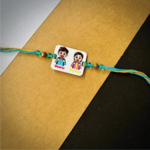 17-1-no-gift-siblings-going-schoolrakhi-1.webp Siblings Going School Rakhi - Personalised Rakhi for Brother by Bubbly Decors