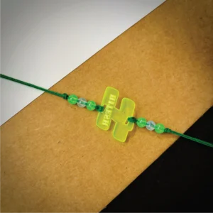 Radium Name Alphabet Rakhi Green - Personalised Rakhi for Brother by Bubbly Decors