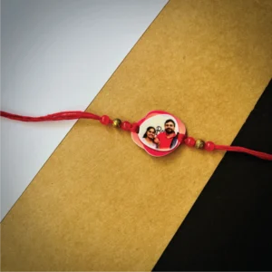 Photo Rakhi Red - Personalised Rakhi for Brother by Bubbly Decors