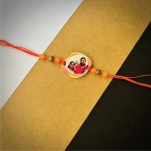 Photo Rakhi Orange - Personalised Rakhi for Brother by Bubbly Decors