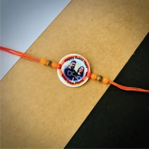 Photo Names Rakhi Red - Personalised Rakhi for Brother by Bubbly Decors