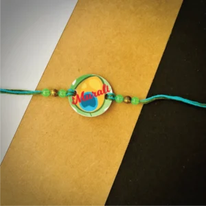 Peacock Feather Rakhi - Personalised Rakhi for Brother by Bubbly Decors