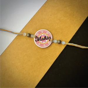56-1-no-gift-mandala-name-rakhipink-1.webp Mandala Name Rakhi Pink - Personalised Rakhi for Brother by Bubbly Decors