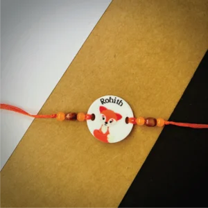 95-1-no-gift-cute-fox-namerakhi-1.webp Cute Fox Name Rakhi - Personalised Rakhi for Brother by Bubbly Decors