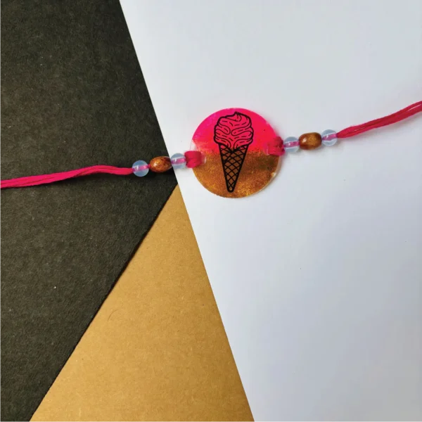 98-1-no-gift-cone-ice-creamrakhi-1.webp Cone Ice Cream Rakhi - Personalised Rakhi for Brother by Bubbly Decors